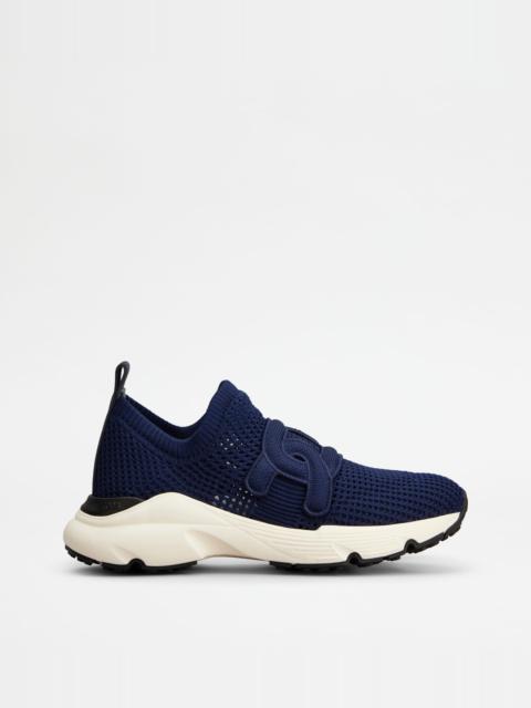 Tod's KATE SLIP-ON SNEAKERS IN FABRIC - BLUE