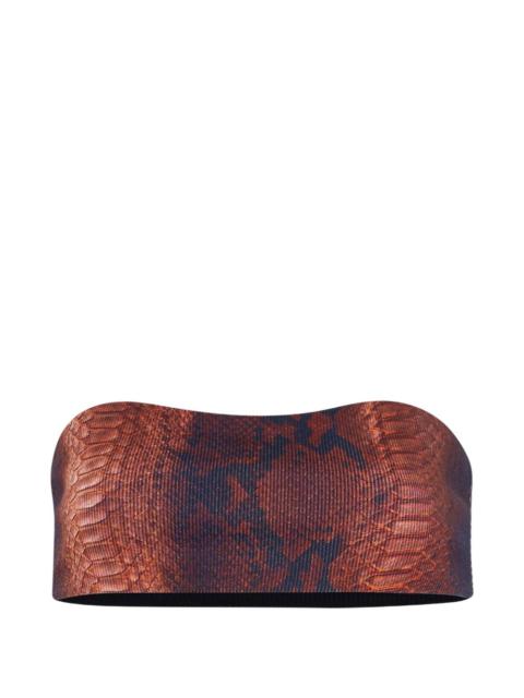 Jean Paul Gaultier ribbed printed bra top