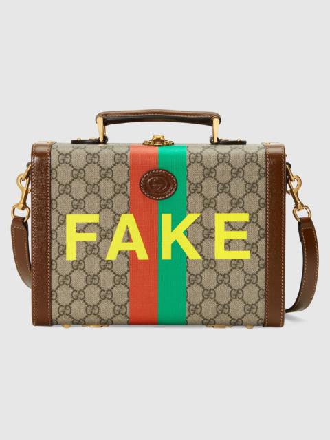 GUCCI 'Fake/Not' print beauty case