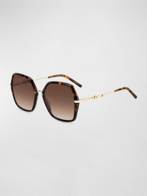 CAROLINA HERRERA Square Metal Sunglasses