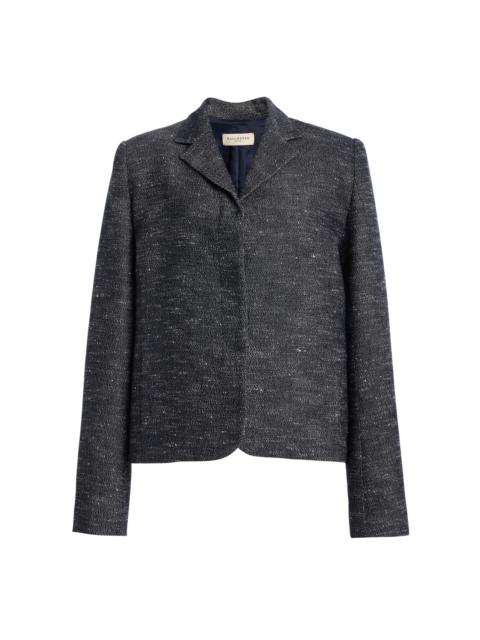 KALLMEYER Iman Shrunken Cotton-Blend Blazer black/white