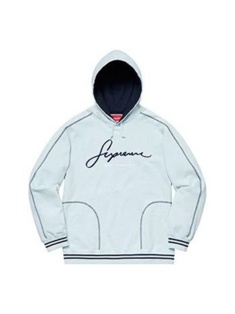 Supreme SS19 Contrast Embroidered Hooded Sweatshirt SUP-SS19-930