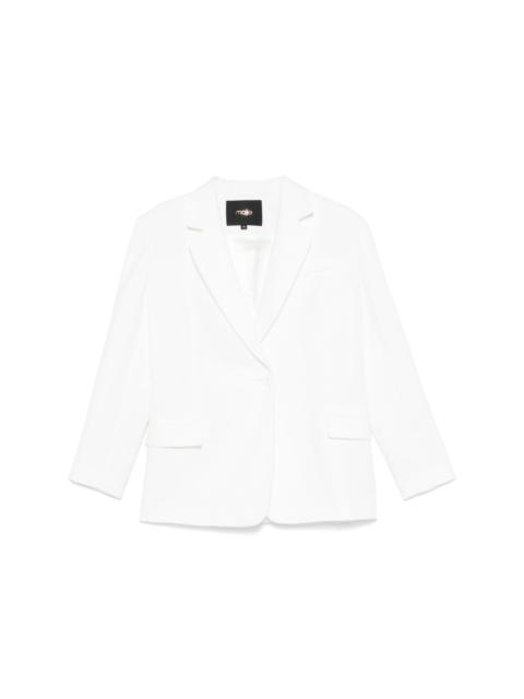 maje slub-textured blazer