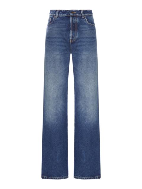 Miu Miu WIDE-LEG JEANS IN DÉLAVÉ-EFFECT DENIM