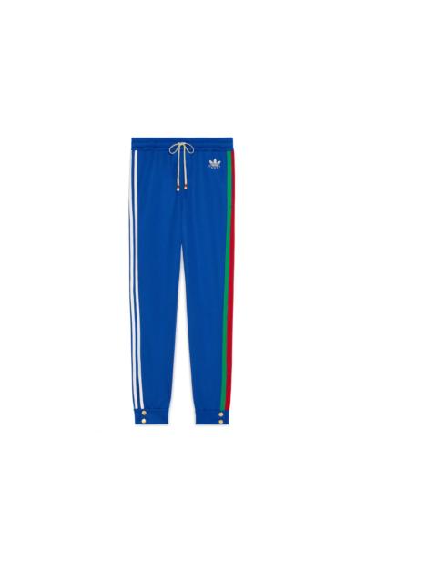 GUCCI Gucci x adidas Cotton Jersey Jogging Pant Cobalt Blue