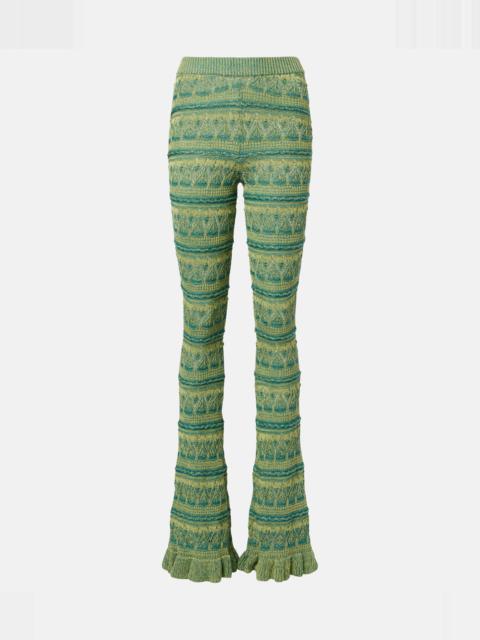 Etro Crochet cotton flared pants