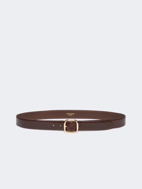 WEEKEND Max Mara AEREO Leather belt - CHOCOLATE