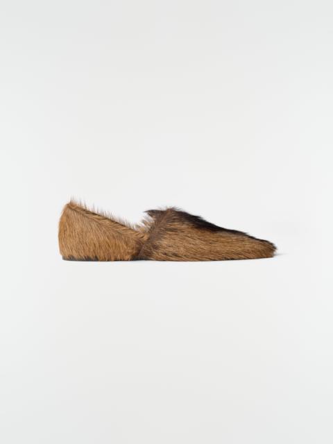 Lemaire LONG-HAIR GOAT LEATHER LOAFERS