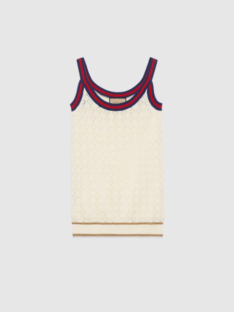 GUCCI Cotton tank top with Web