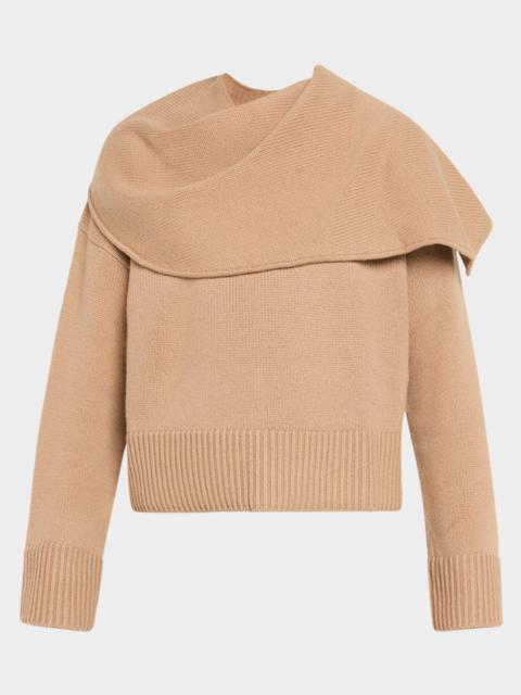 SIMKHAI Elson Cashmere-Blend Scarf Sweater