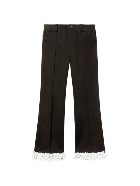 floral-appliquÃ© cropped trousers