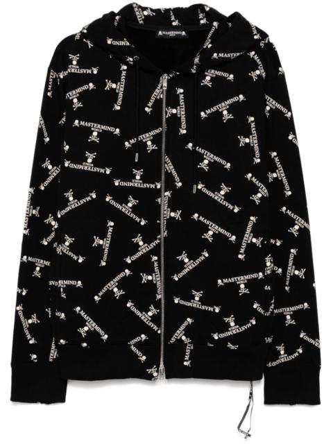 MASTERMIND WORLD monogram zip hoodie