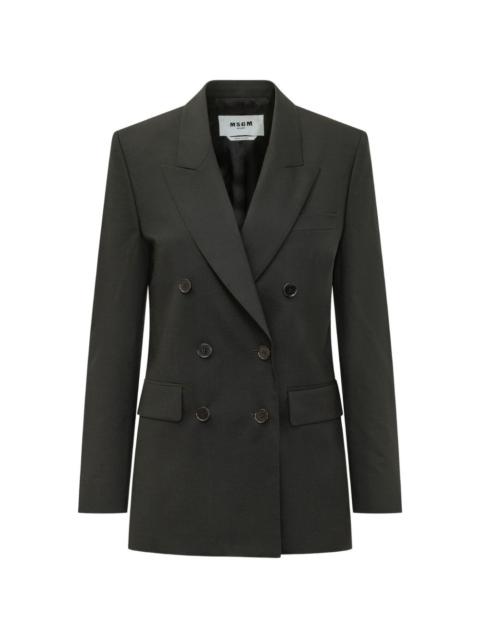 MSGM double-breasted peak-lapels blazer
