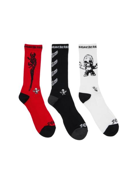 Chrome Hearts Chrome Hearts Foti Socks (3 Pack) 'Multicolor'