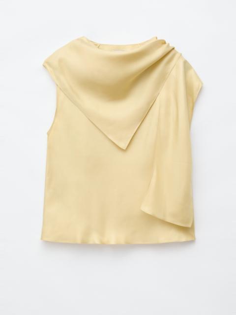 & Other Stories Silk Cowl Neck Scarf Top