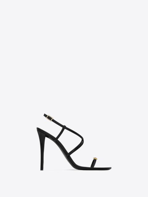 SAINT LAURENT date sandals in smooth leather
