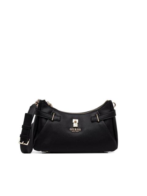 GUESS USA Yesba pebbled-effect padlock shoulder bag