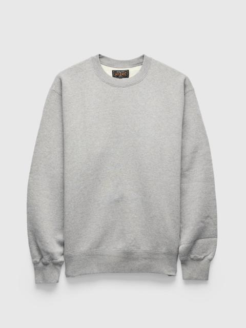 BEAMS PLUS Azuma-Knit Fleece Crewneck Sweater in Heather Grey