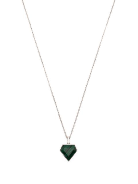 MATEO sterling silver Malachite Pentagon Necklace
