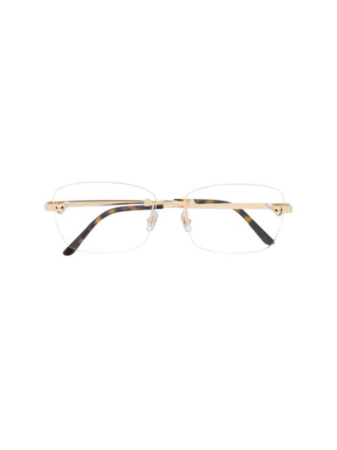 Rectangular lens glasses