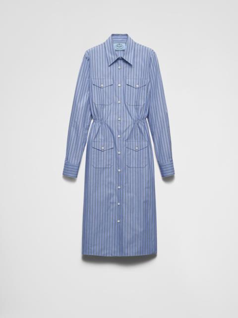 Striped chambray dress