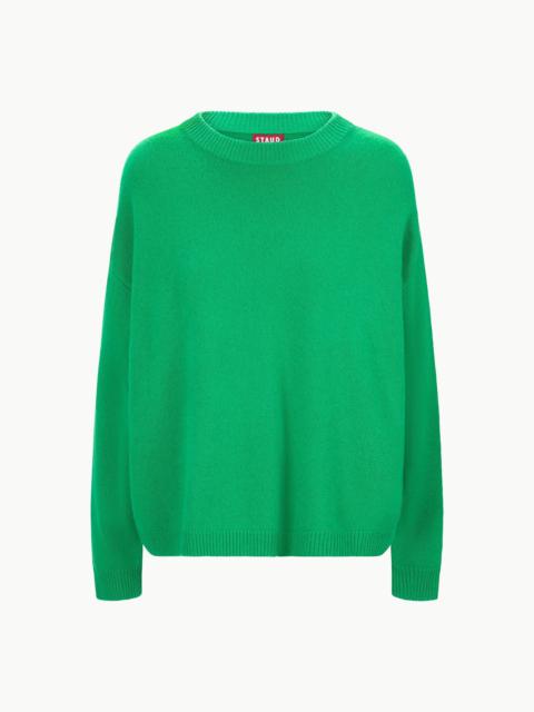 STAUD STAUD SERRANO CASHMERE RELAXED CREW CLOVER