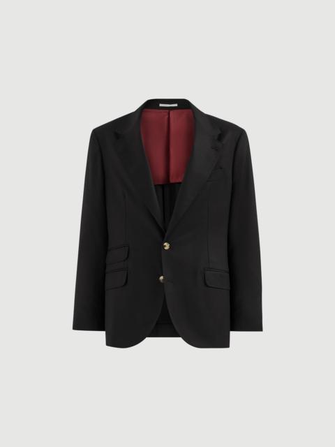 Brunello Cucinelli Virgin wool flannel deconstructed Cavallo blazer
