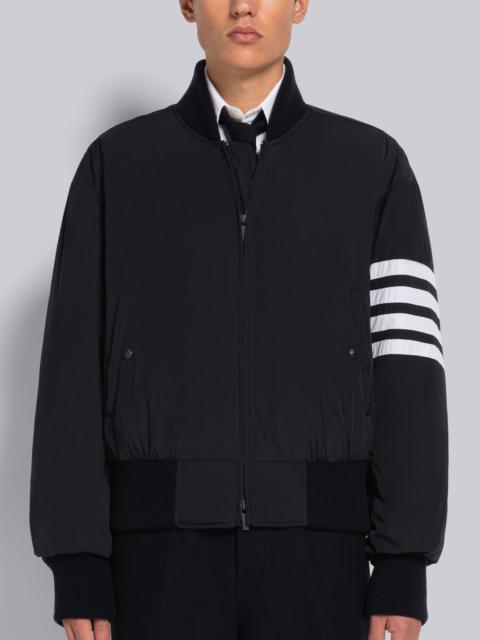 POLY TWILL 4-BAR OVERSIZED KNIT DOWN BLOUSON JACKET