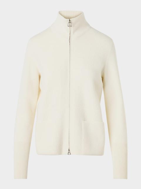 AKRIS Cashmere Pique Knit Cardigan Sweater