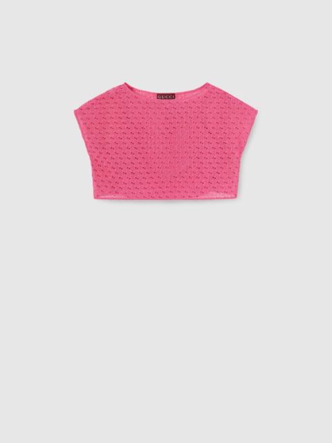 GUCCI GG macramé top