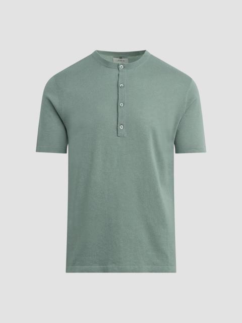 Joe's Jeans Men's Cotton-Linen Henley - Green Milieu