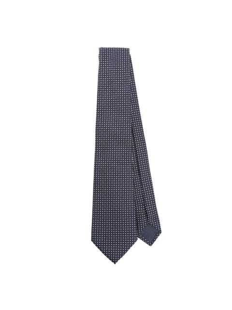 GIORGIO ARMANI polka-dot silk blend tie