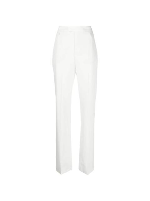 high-waisted straight-leg trousers