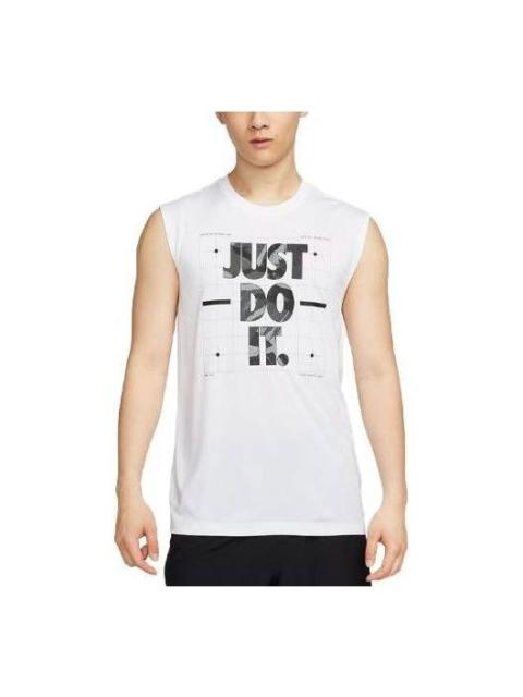 Nike Nike Dri-FIT Camo Sleeveless T-Shirt 'White' FJ2449-100