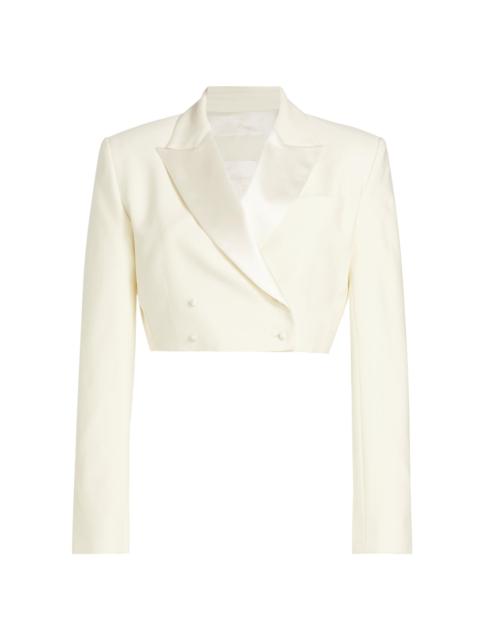 DANIELLE FRANKEL Women's Ford Crop Tuxedo Jacket - Pearl