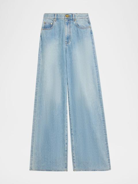Zimmermann Crush Straight Wide Jeans