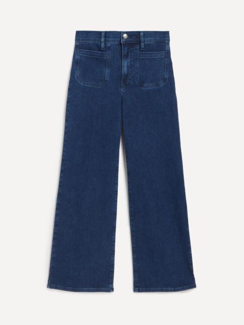 FRAME Le Slim Palazzo Modernist Pocket Wide Leg Jeans in Loner