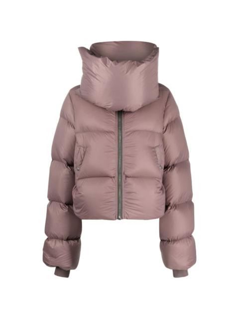 funnel-neck cropped padded jacket