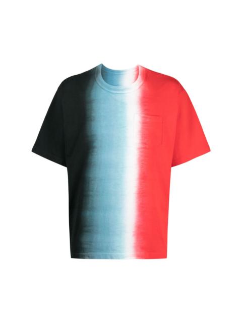 tie dye-print cotton T-shirt