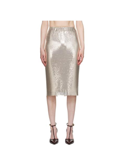 Sportmax Gold Cariddi Midi Skirt