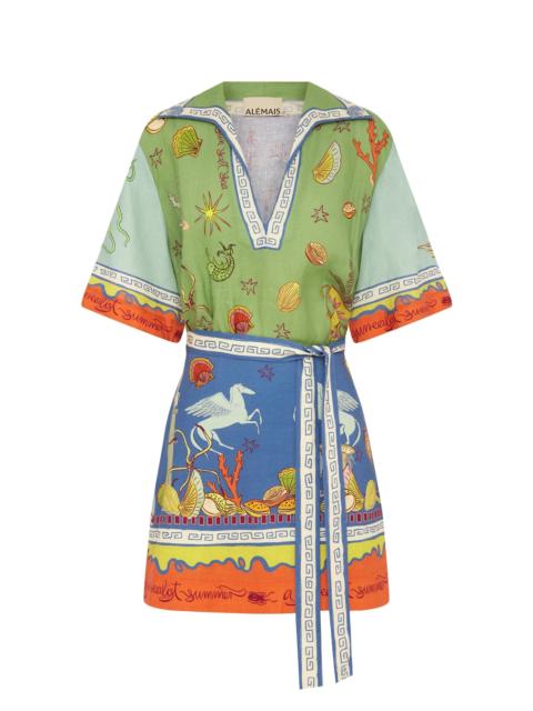 ALÉMAIS Surrealist Summer V Mini Dress