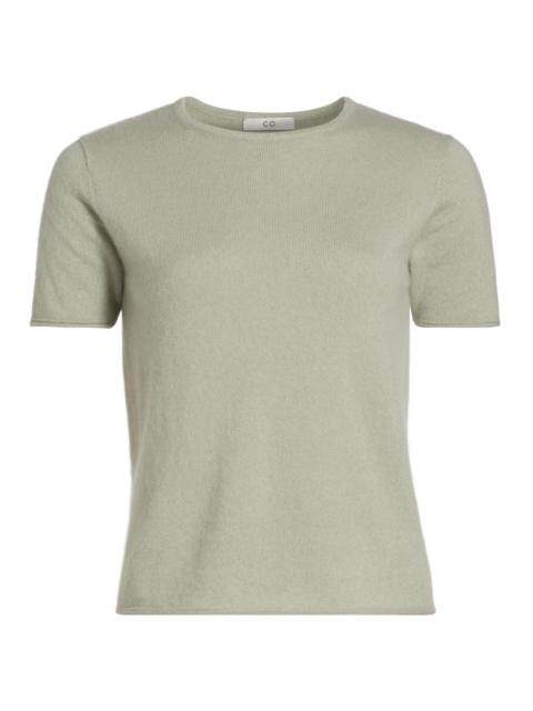 CO Women's Cashmere & Silk Knitted T-Shirt - Light Green