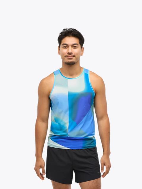 HOKA Men's Airolite Run Tank Top in Blue Mist