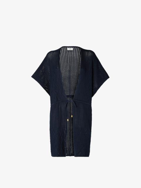 FENDI FF Poncho Navy blue cotton poncho