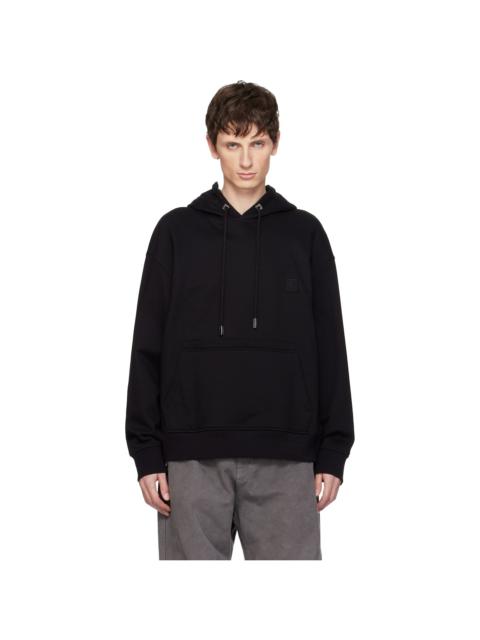 Wooyoungmi Black Flower Back Logo Hoodie