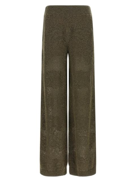 Brunello Cucinelli 'Track Flower Lace' Pants