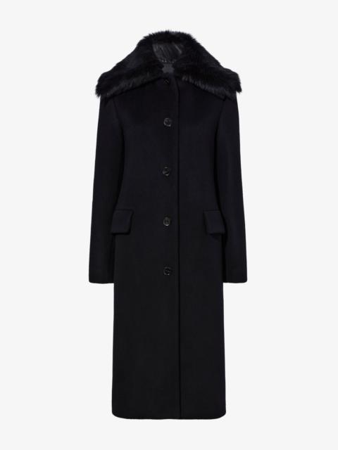 Proenza Schouler Louise Coat With Shearling Collar in Wool Cashmere
