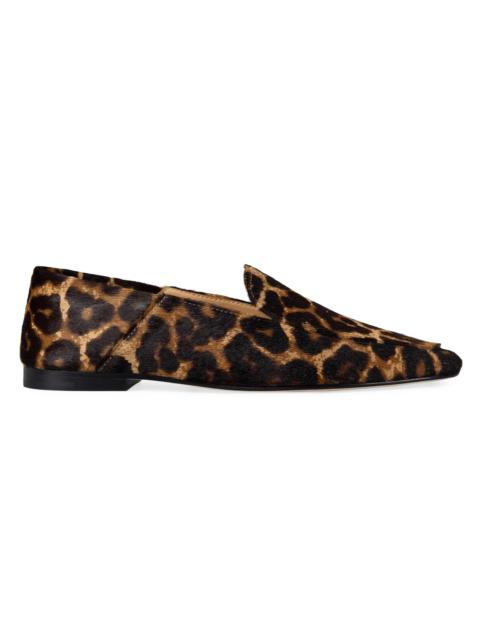 DEAR FRANCES Women's Gio Leopard-Print Calf-Hair Loafers - Leo Print