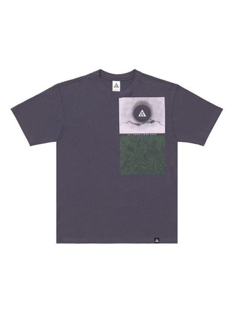 Nike Nike ACG Nature Funny Printing Loose Sports Round Neck Short Sleeve Purple Dark purple DD8808-506