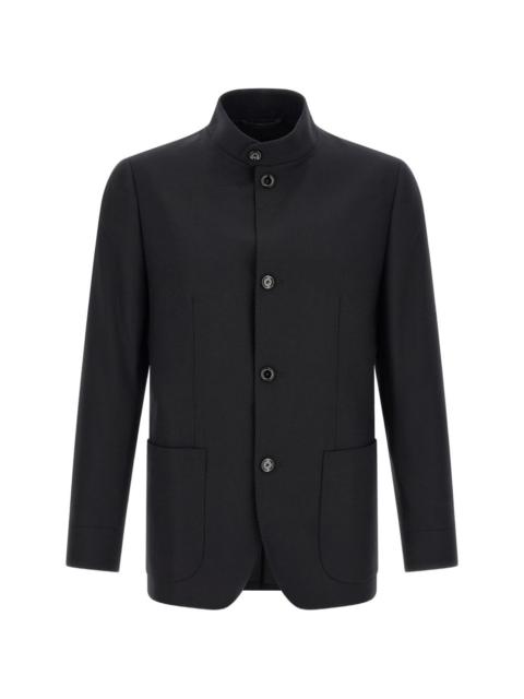 LARDINI Feeling Korean-collar blazer